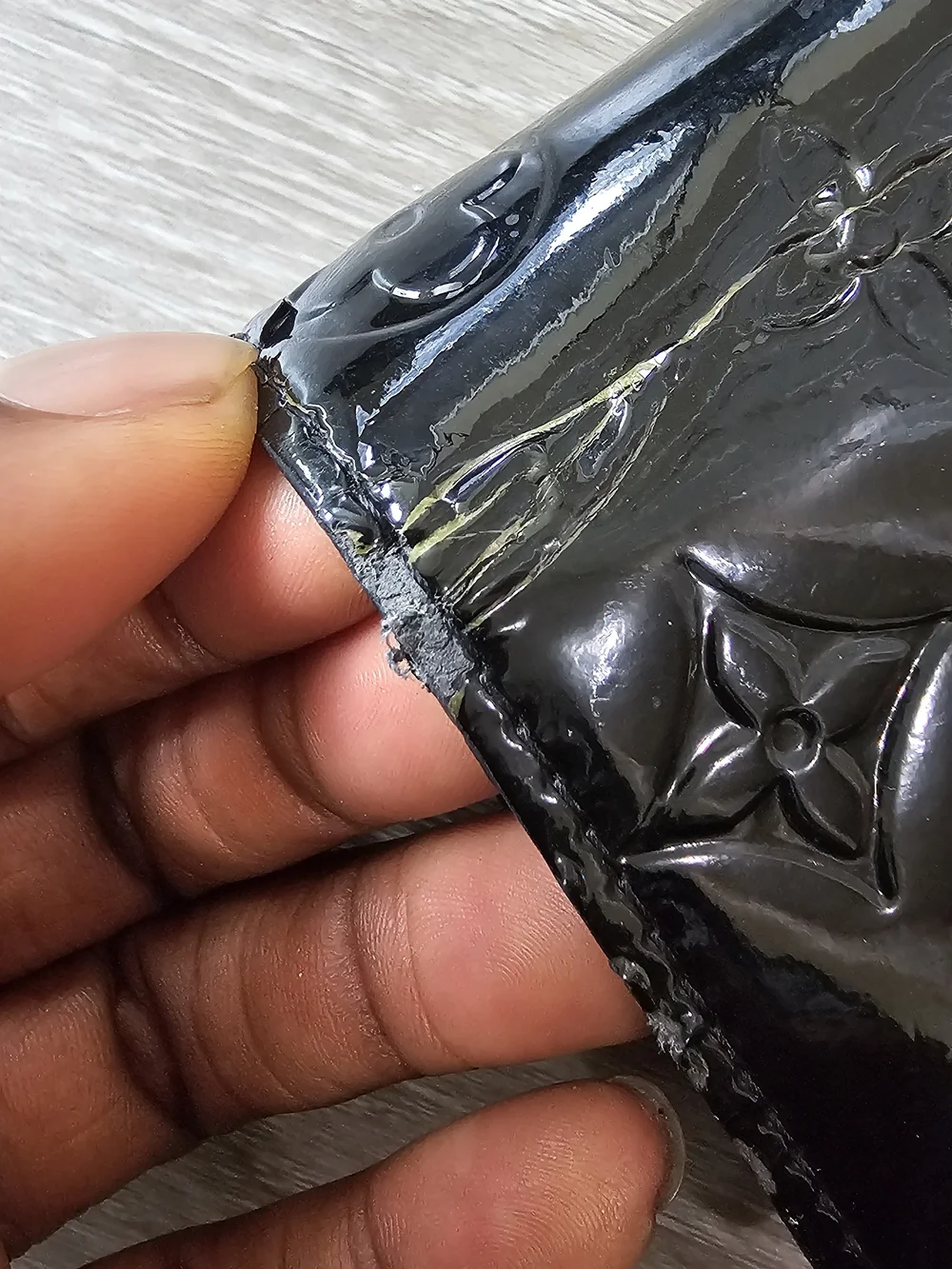 Louis Vuitton Black Patent Monogram Continental Wallet